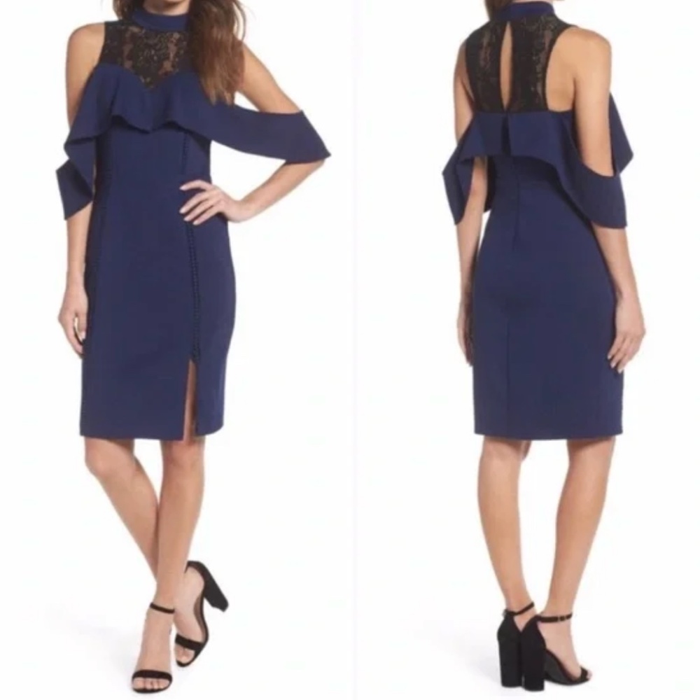 Adelyn Rae Cold Shoulder Sheath Dress Size M